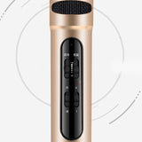 Musical Microphone Portable Handheld Karaoke Mic Speaker Machine for Christmas Birthday Home Party Golden