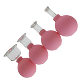 1 Set of 4pcs Vacuum Cupping Cups Back Body Massager Household Suction Vacuum Can (Brown)
