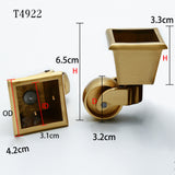 Universal Caster Wheels 360 Degree Rotation Round/ Square Cup Brass Heavy Wheel Hardware Movable for Furniture Cabinet