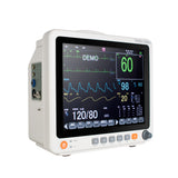 Portable 12.1" Touch Screen Patient Monitor Vital Signs ECG NIBP RESP TEMP SPO2 PR
