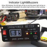 1.8MHz-50MHz 0.5W-120W SWR HF Short Waves Standing Waves Meter Power Meter FM AM CW SSB Portable SWR with OLED Display Screen