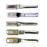 Professional Car Key Locksmith Tools  5pcs Power Key Combination Stainless Steel HU101 HU64 HU100 HON66  TOY43 Strong Key Tools