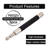 3Pcs 80/120/140mm 1/4Inch Hex Shank Bit Holder Extension Quick Change Screwdriver Connection Rod Adapter Sleeve