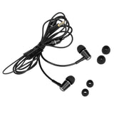 Headphones wired 3.5mm in-ear headphones noise-canceling in-line control with microphone black for smartphones computers