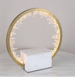 New living room decoration crystal table lights gold bedside lamp wideth 35cm