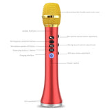 2 Set L-698D 20W Portable Wireless Bluetooth Karaoke Microphone Speaker with Big Power for Sing/Meeting, Gold & Red