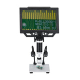 Digital Microscope 12 Megapixel 1-1600X Continuous Magnification Microscope 9-inch LCD Photo Video Playback Mode 16 Languages