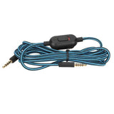 Gaming Headset Cable Woven Earphone Cord with Volume Control and Mute Switch for Logitech G Pro/G Pro X/G433/G233 Headphone