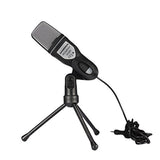 Universal Condenser Microphone 3.5mm Jack Desktop Tripod Stereo Studio Mic Professional Broadcasting Wired Mic For PC Laptop MSN