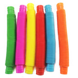 Colorful Fidget Pop Tubes Toys Autism Adults Sensory Stress Relief Toys Kids Funny Early Educational Antistress Toy