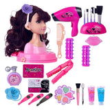 Styling Head Doll Kids Dolls Styling Head Makeup Comb Hair Toy Doll Set Pretend Play Princess Dressing Play Toys Makeup Learning