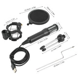 USB Plug Professional Condenser Microphone USB Microphones For Game Chat Studio Recording Computer Free Shipping