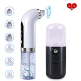 Rechargeable Blackhead Acne Pore Cleaner Vacuum Water Cycle Deep Cleaning Electric Nano Facial Steamer Beauty Skin Care Tool