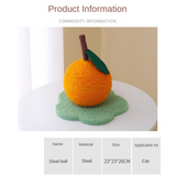 Cute Orange Pet Cat Tree Toy with Ball Scratching Post for Cat Kitten Climbing Mushroom Condo Protecting Furniture Fast Delivery