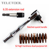 12 In 1 Mini Ratchet Socket Wrench Screwdriver Set Portable 1/4 Inch Ratchet Spanner Quick Release Socket Repair Tool Hand Tool