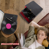 Portable Record Storage Box for 30 Vinyl Albums 7/ 10/ 12 Inch Records Carrying Case CD Disc Storage Holder