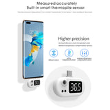 Mini USB Thermometer Mobile Phone Digital Thermometer with LED Display Non-contact Infrared Temperature Sensor Type-C Hygrometer