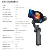 27RA 3-Axis Handheld Gimbal Stabilizer for iphone An-droid Phones for gopro-Camera