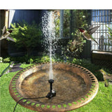 7V Solar Fountain Water Pump Panel Garden Pond Pool Submersible Watering Kit 200L/H Plastic