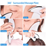 Facial Massager Plate Micro Electric Scraping Plate LED Light Heating Scraping Facial Lift Massage Vibrating Facial Massager