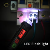 HABOTEST HT100 Non Contact AC Voltage Detector Pen Tester Sound Light Alarm Circuit Breaker Checker With Flashlight