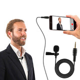 Professional Microphone For Phone Mini Stereo HiFi Sound Quality Condenser Microphones Clip Lapel Microphone