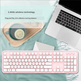 Wireless Keyboard and Mouse Combo USB Multimedia Girl 104 keycaps Keyboard and Mouse Set for Mac Computer Desktop Laptop