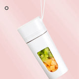 2 Pcs Portable Blender For Handmade Fruit Or Vegetable Smoothie Mini Juicer With USB Rechargeable Blue &amp; Pink
