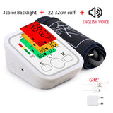 Automatic Digital Blood Pressure Monitor Upper Arm LCD Blood Pressure Monitors with English voice Home BP Heart Rate Pulse Meter