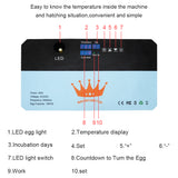 12/15Eggs Incubator Fully Automatic Temperature Control Water Replenishment Thermoregulator Brooder for Chicken Goose Bird Quail