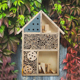Wooden Insect Hotel Bee House Wood Bug Room Hotel Shelter Garden Decoration Nests Box for Ladybugs Lacewings Butterfly