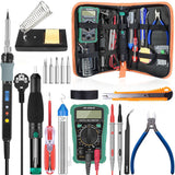 60W 110V 220V Electric Soldering Iron Kit Adjustable Temperature Soldering Station Iron Stand Desoldeirng Pump Welding Tools