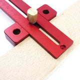 Aluminum Alloy Metric Line Scribe Ruler Positioning Measuring Ruler Woodworking Marking T-Ruler Tool Crossed Ruler T type Scribe