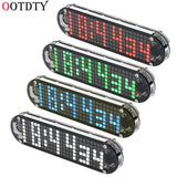OOTDTY DS3231 temperature meter High Accuracy DIY Digital Dot Matrix LED Alarm Clock Kit with Transparent Case Date Time Display
