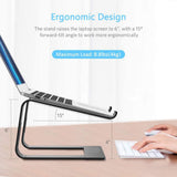 Vertical Laptop Stand Ergonomic Aluminum Laptop Computer Stand Detachable Laptop Riser Notebook Holder Stand Macbook Pro Support