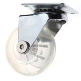 Transparent PU Caster Mute Universal Heavy Duty Furniture Wheel For Children's Car Office Chair Swivel Casters