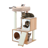 Cat Tree Play House Condo Cube Cave Platform Scratcher Post and Ball Toy  Cat Furniture