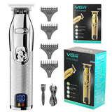 Rechargeable metal handle professional hair trimmer for men electric beard hair clipper rechargeable hair cutting machine