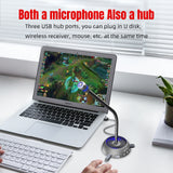 HXSJ F15 Microphone RGB Luminous And Flexible USB Drive-free Voice Chat Video Karaoke Online MIC For Computer And Conference