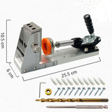 Pocket Hole Jig Kit, Professional and Upgraded All-Metal Pocket Screw Jig