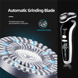 USB Rechargeable 4 IN 1 Hair Clipper Shaver 4D Triple Blade Head  Razors Nose Hair Trimmer Facial Cleaning brush Beard Trimmer