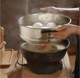 220V Household Electric Frying Wok 3 Gear Adjustment Iron Pot 36cm Diameter Non-Stick Multi Cooker Frying Machine With Steamer