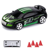 2.4G 1/58 Mini RC Remote Control Racing Car with Light 2 Mode APP Control Chargable Multiplayer Together Vehicle Cola Can Box