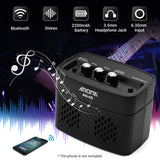 AROMA AG-05 BT Electric Guitar  Amplifier 5-Watt Stereo Output Distortion Gain Tone Control 3.5mm Monitoring 6.35mm Input Amp