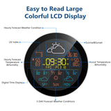 Tuya WiFi Intelligent Weather Clock 3-Day Weather Forecast Weather Station Wireless Thermometer Hygrometer LCD Display 3 Sensors