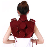 Smokeless Moxibustion Box Red Velvet Bag Cover Moxa Stick Acupuncture Roller Holder Neck Waist Body Acupoint Massage Therapy