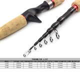 2.1m 2.4m 2.7m Casting Rod carbon telescopic lure rod wooden handle pole Fishing Tackle trout rods  Lure Weight 7-28g pesca