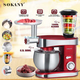 1200W Stand Mixer Stainless Steel 6.5L Bowl 6-speed Kitchen Food Blender Cream Egg Whisk Cake Dough Kneader Bread Mixer