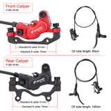 ZOOM MTB Oil Brake Front Rear Calipers Left Right Brake Levers Kit for 22.2mm Mountain Bikes Handlebars Bicycle Brake Cable