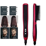 Hair Tools Fast Heating Beard Straightening Mini Mens Hair Brush Electric Hot Comb